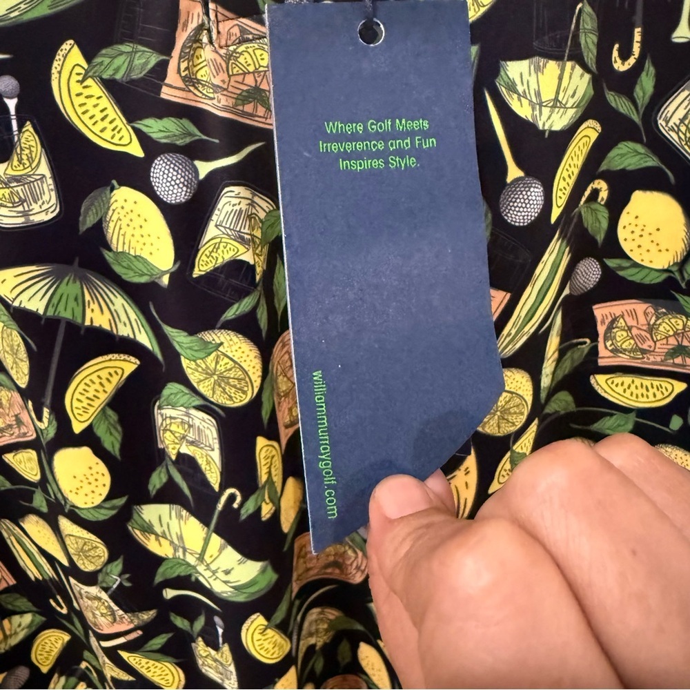 William Murray Golf Lemon Print Men's Shirt - Picture 5 of 15
